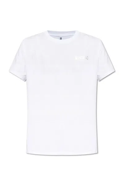 Moschino Logo Printed Crewneck T-shirt In White