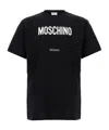 Moschino Crew Neck Graphic T-shirt With Short Sleeves In Black