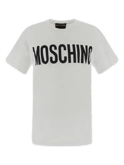 MOSCHINO LOGO PRINTED CREWNECK T-SHIRT