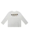 Moschino Logo Printed Crewneck T-shirt In Bianco