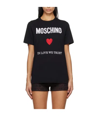 MOSCHINO MOSCHINO LOGO PRINTED CREWNECK T-SHIRT