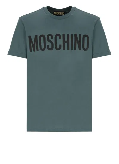 Moschino Green Printed T-shirt In Verde