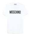 Moschino Cotton T-shirt With Logo Print In White