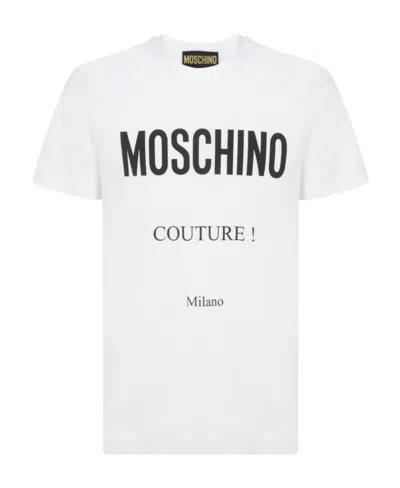 MOSCHINO MOSCHINO LOGO PRINTED CREWNECK T-SHIRT