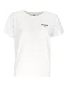Moschino Logo Printed Crewneck T-shirt In White