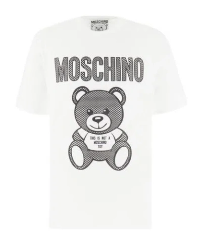 Moschino Logo Printed Crewneck T-shirt In White