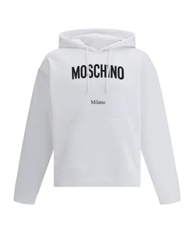 MOSCHINO MOSCHINO LOGO PRINTED DRAWSTRING HOODIE