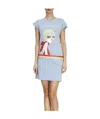 Moschino Logo Printed Dress In Blue
