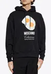 Moschino Graphic Print Breakfast Pocket Hoodie In Black