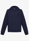 Moschino Logo-printed Hooded Sweatshirt In Navy