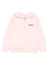 Moschino Logo-printed Hoodie In Pink