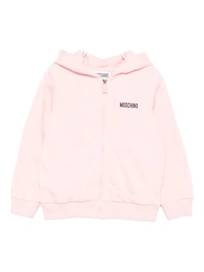 Moschino Babies' Logo-printed Hoodie In Pink