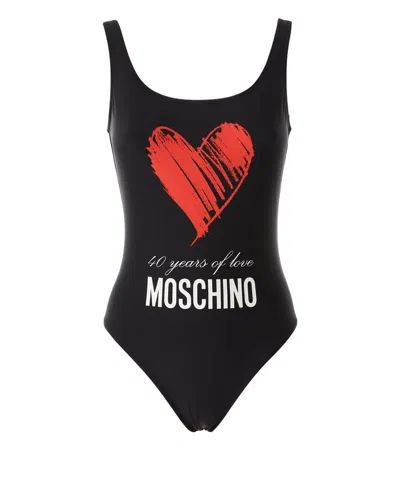 Moschino Logo Printed One In Black