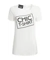 Moschino Logo Printed Pattern T-shirt In White