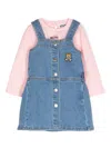 Moschino Logo-printed Set In Pink