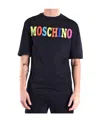 Moschino Logo Printed Short-sleeved T-shirt In Black