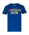 Moschino Logo Printed Short-sleeved T-shirt In Blue