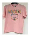 Moschino Logo Printed Short-sleeved T-shirt In Pink