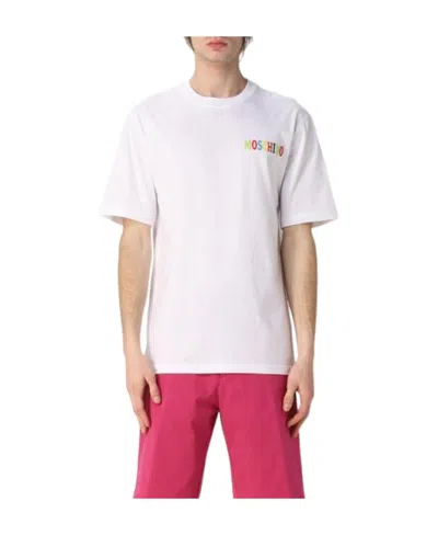 Moschino Logo Printed Short-sleeved T-shirt In White