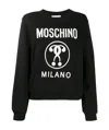 Moschino Logo Printed Sweater In Black