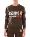 Moschino Logo Printed Sweater In Green