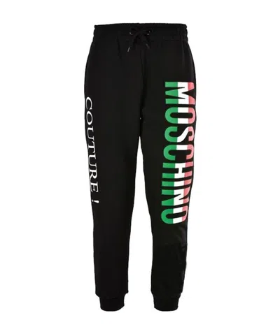 Moschino Logo Printed Sweatpants In Black