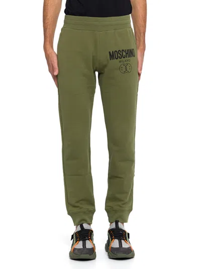 Moschino Logo Printed Sweatpants In Green