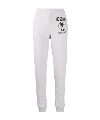 Moschino Logo Printed Sweatpants In White
