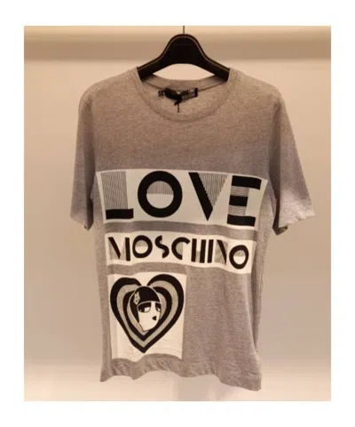 Moschino Logo Printed T-shirt In Brown