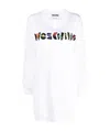 Moschino Logo Printed T-shirt Dress In White