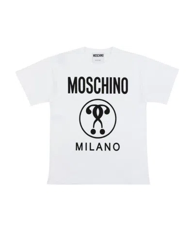 Moschino Logo Printed T-shirt In White