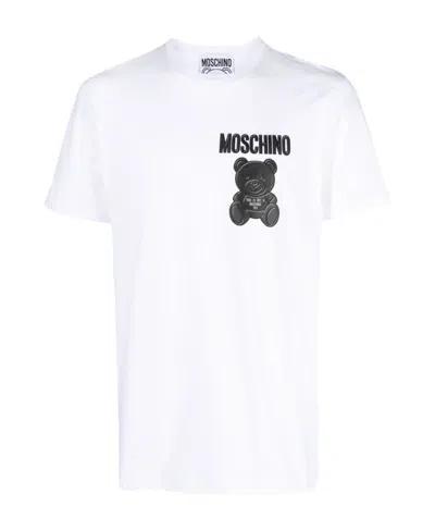 Moschino Logo Printed T-shirt In White