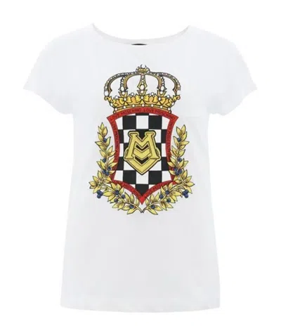 Moschino Logo Printed T-shirt In White