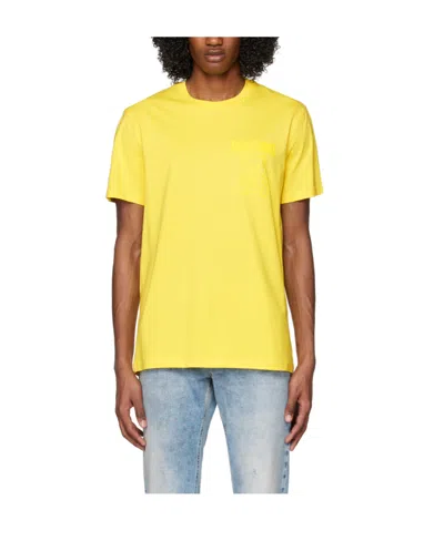 Moschino Logo Printed T-shirt In Yellow