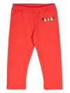 Moschino Logo-printed Trousers In Red