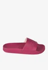 Moschino Logo Pvc Pool Slides In Pink