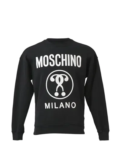 Pre-owned Moschino Logo Question Mark Sweater In Black