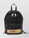 Moschino Logo Quilted Backpack Adaptable Straps