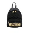 Moschino Medium Logo Backpack In Black