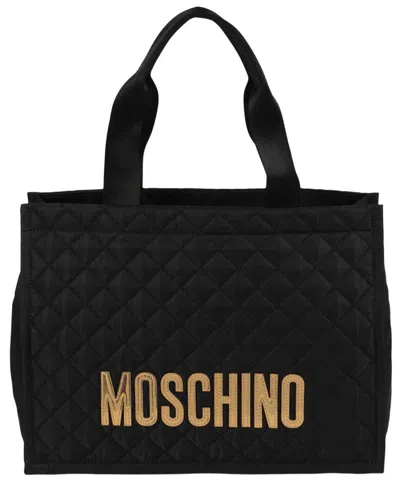 MOSCHINO MOSCHINO LOGO QUILTED TOTE