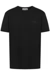Moschino Logo-raised Cotton T-shirt In Black