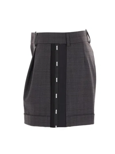 Moschino Logo Ribbon Bermuda Shorts In Gray