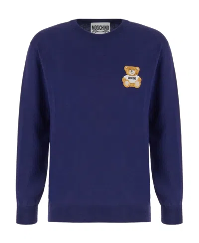 MOSCHINO BLUE WOOL SWEATER