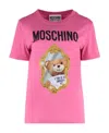 Moschino Logo Round-necked T-shirt In Pink