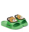 Moschino Pantoletten Aus Gummi In Green