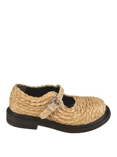 Moschino Logo Sandals In Beige