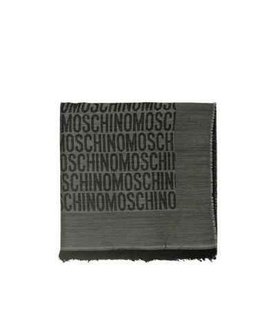 Moschino Logo Scarf In Black