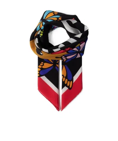 Moschino Logo Scarf In Black