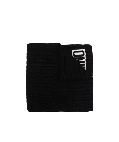 Moschino Logo Scarf In Black