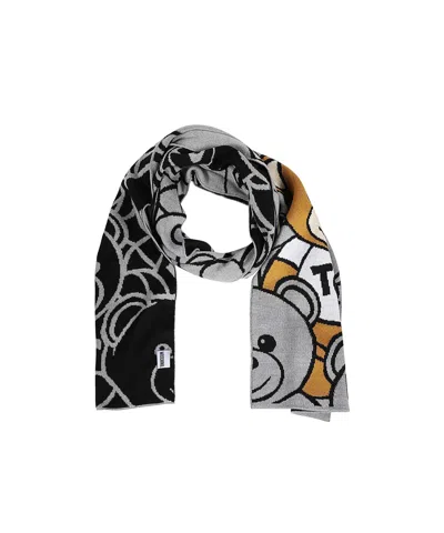 Moschino Logo Scarf In Black